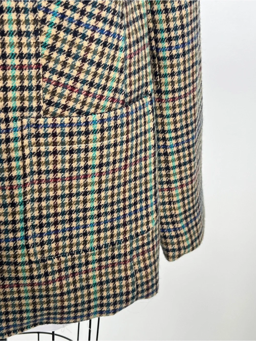 EUC! Talbots  Houndstooth Shetland Wool Blend Blazer Size 14W